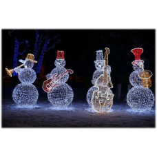 Светящиеся снеговики музыканты