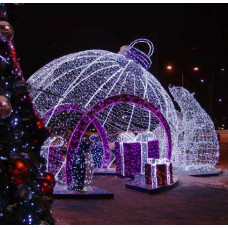 Светящийся шар с наклонной аркой